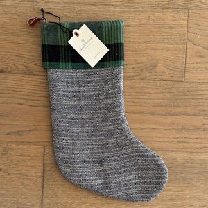 Hearth & Hand Green and Gray Holiday Stocking